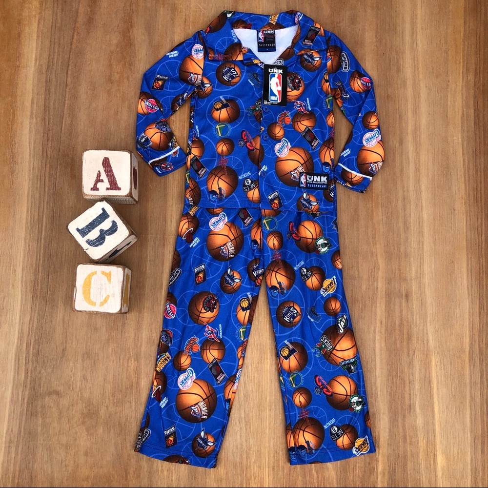 NBA Boys Basketball Pajamas 2 piece PJs Set